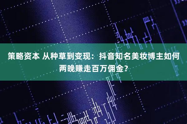 策略资本 从种草到变现：抖音知名美妆博主如何两晚赚走百万佣金？