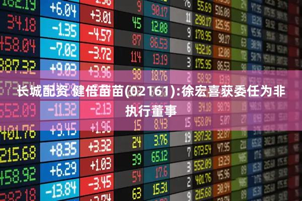 长城配资 健倍苗苗(02161):徐宏喜获委任为非执行董事