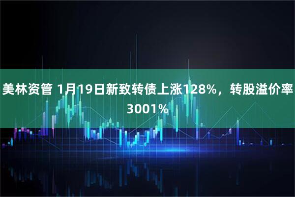 美林资管 1月19日新致转债上涨128%，转股溢价率3001%